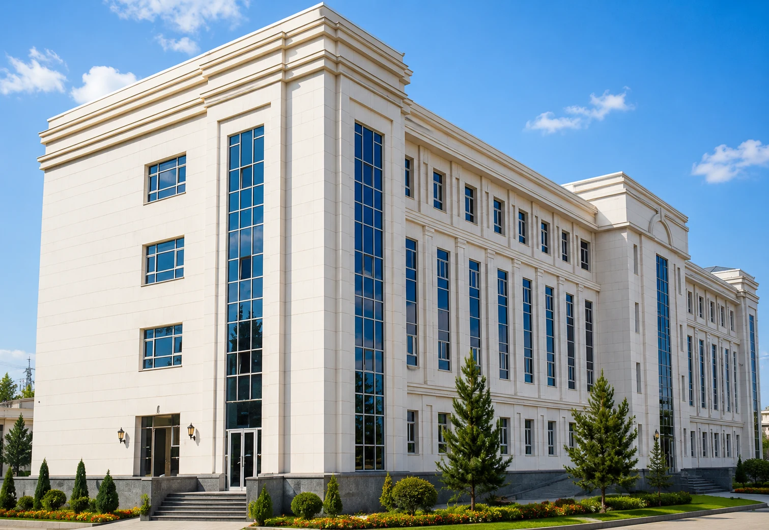 Bahar İnşaat Türkmenistan okul cephe projesi 3