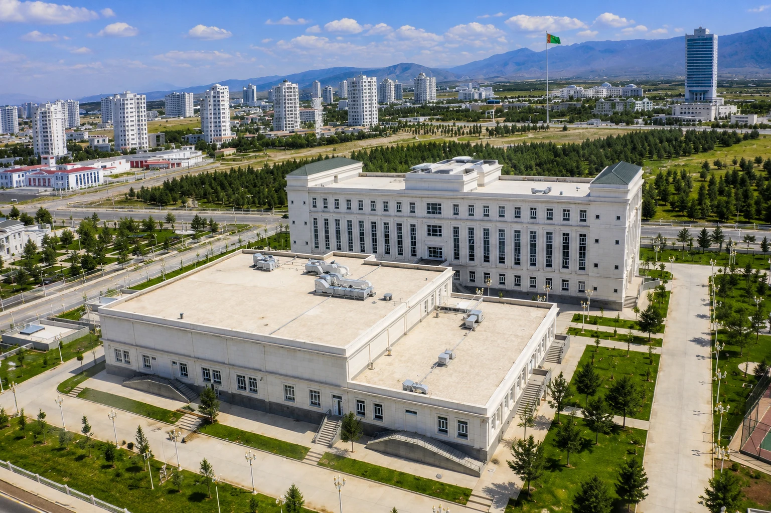 Bahar İnşaat Türkmenistan okul cephe projesi 4